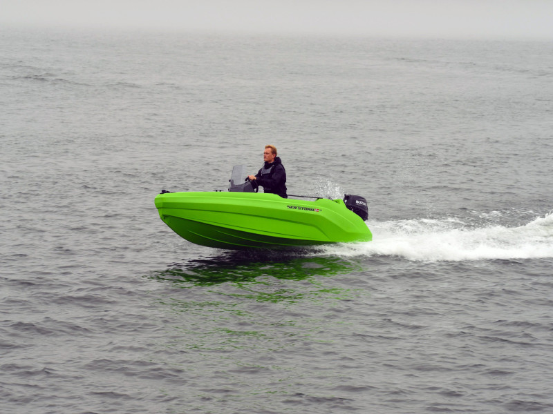 White Mercury Outboard Engines at sea - available from Motor Marine Services, County Donegal, Ireland